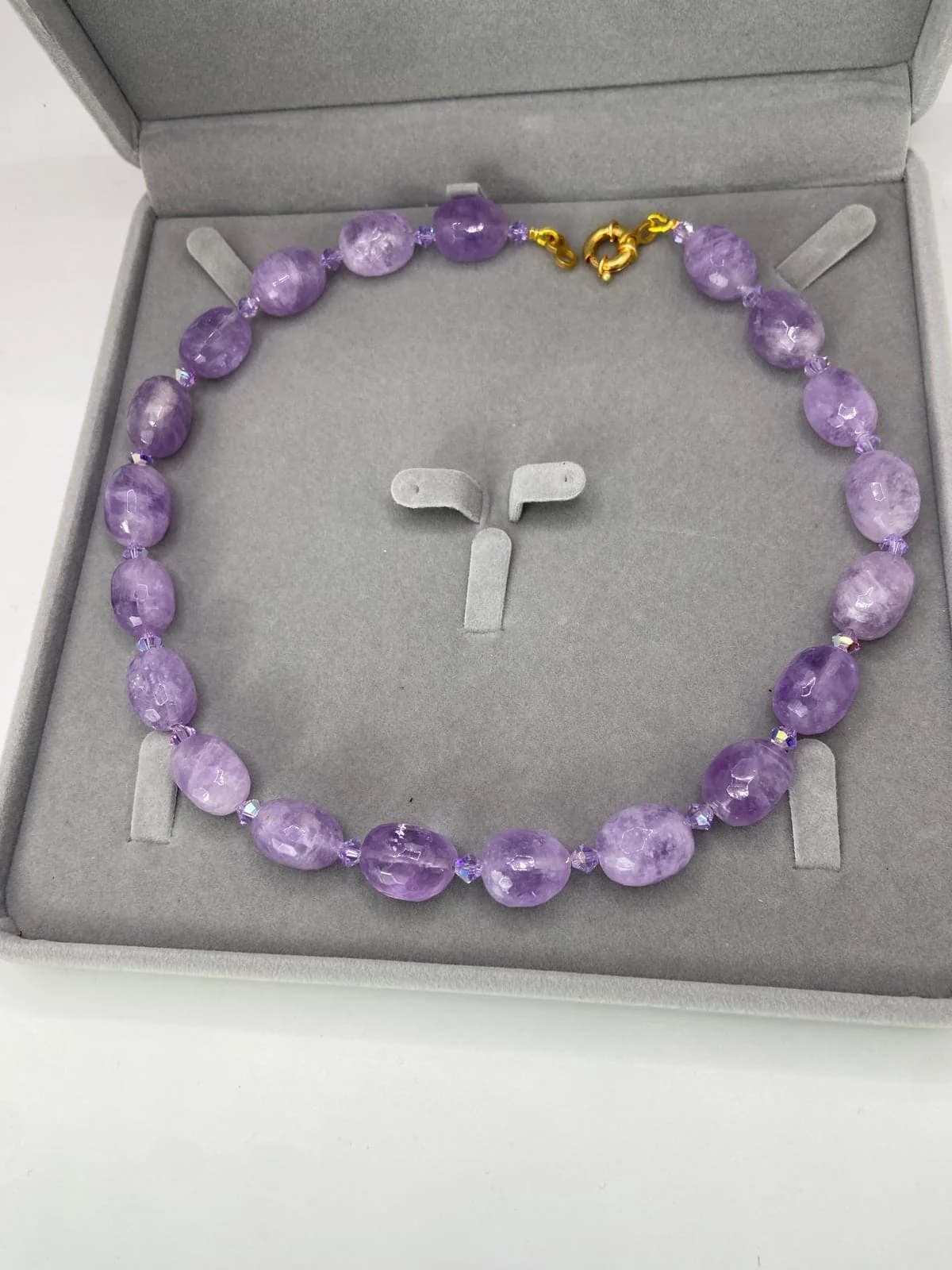 Amethyst Necklace in 925 sterling silver, view 3