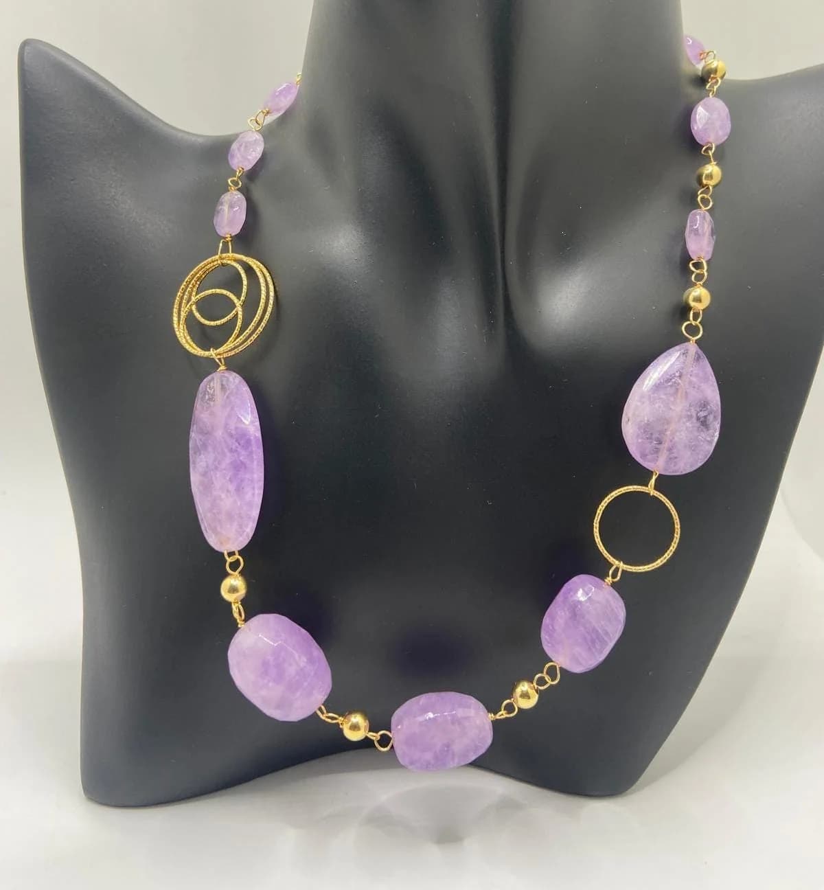 Amethyst Necklace in 925 sterling silver, view 3