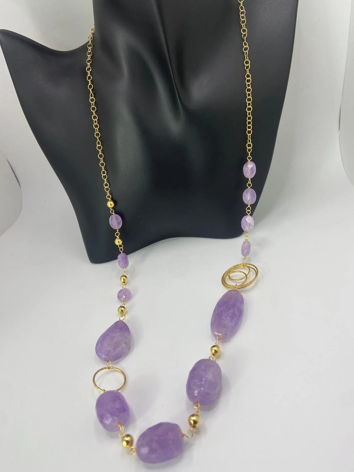 Amethyst Necklace in 925 sterling silver, view 5