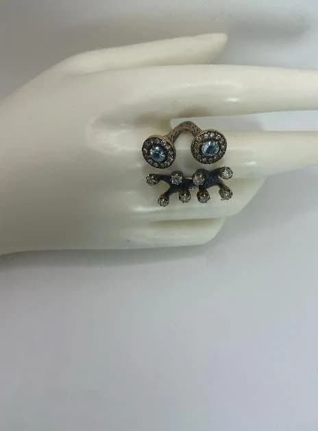 Aquamarine Ring in 925 sterling silver, view 3
