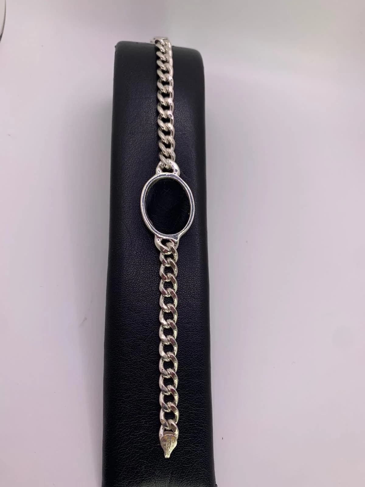 Black Onyx Men's Bracelet in 925 sterling silver, view 7