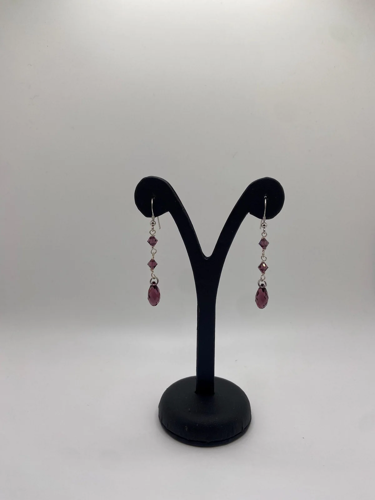 Crystal Earring in 925 sterling silver, view 1