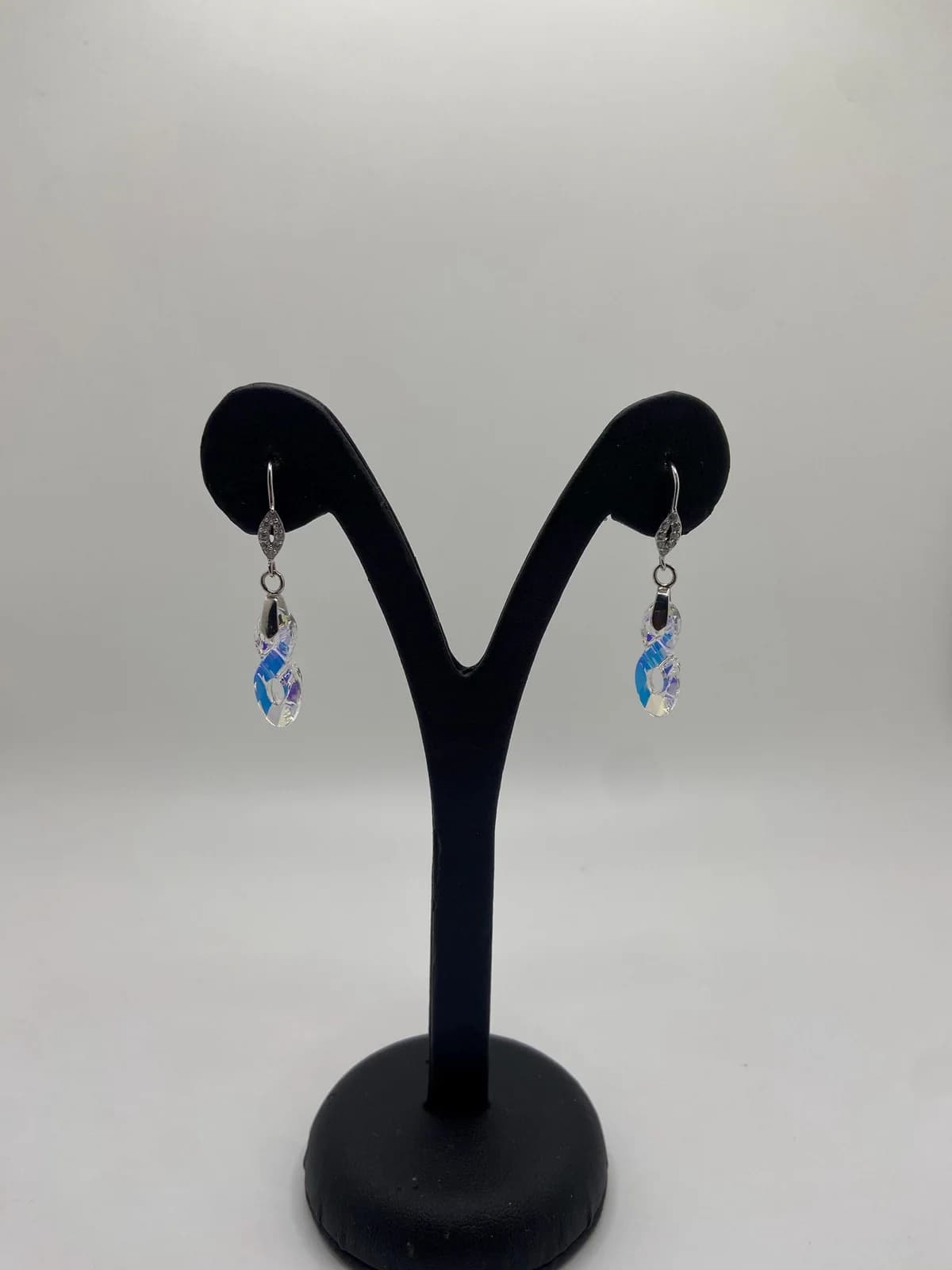 Crystal Earring in 925 sterling silver, view 1