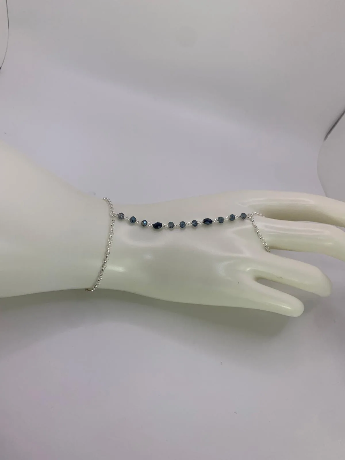Crystal Hand Chain in 925 sterling silver, view 1