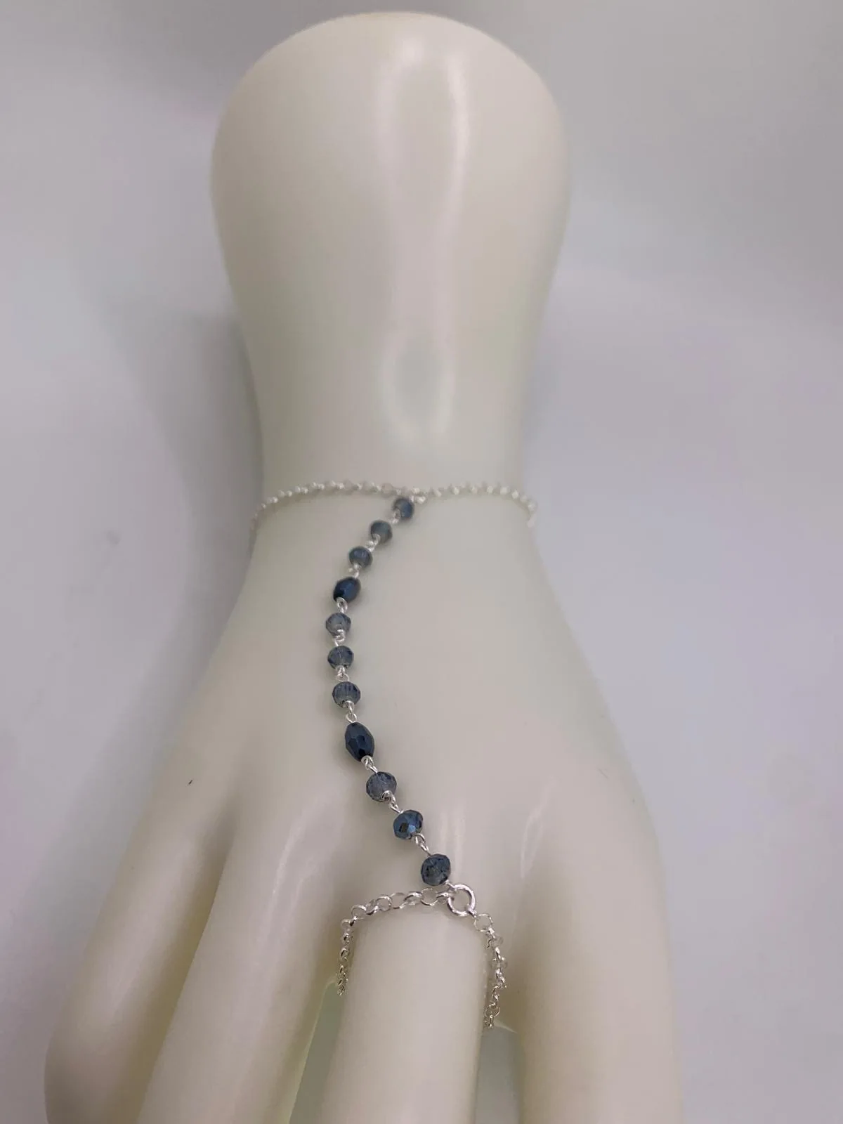 Crystal Hand Chain in 925 sterling silver, view 3