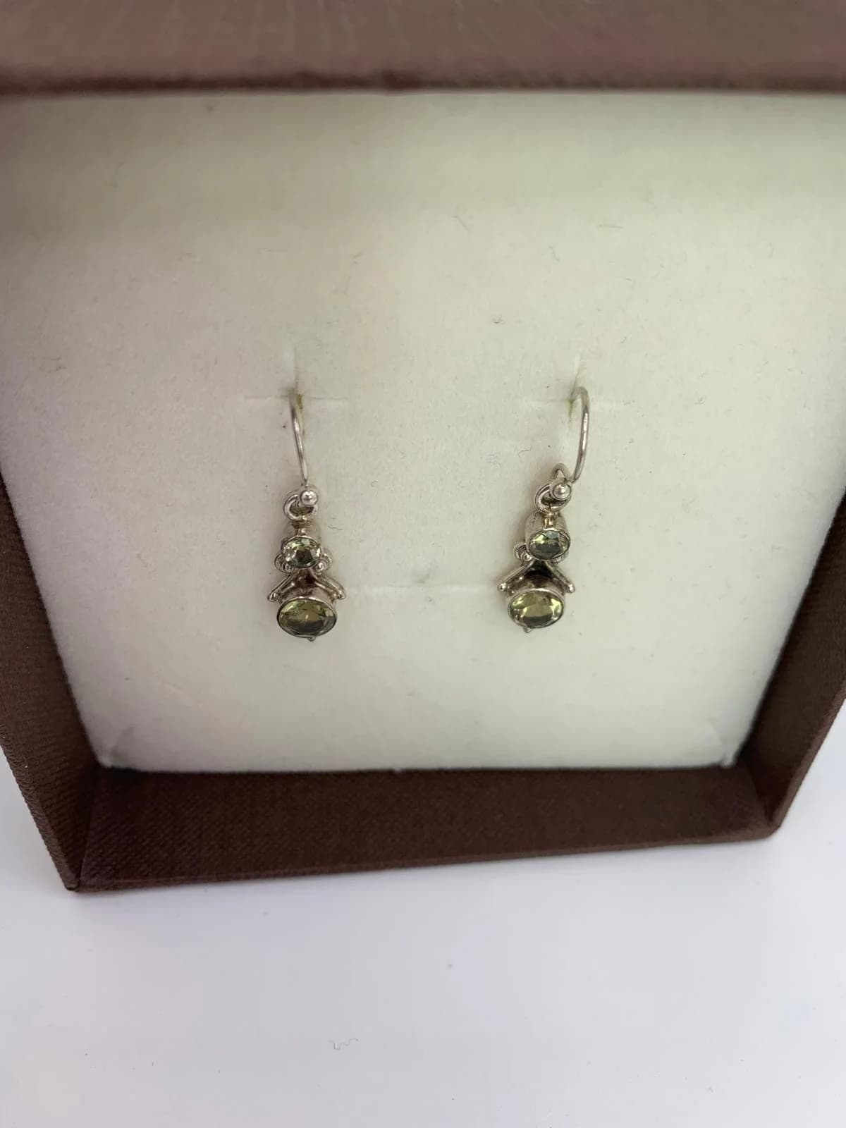 Cut Citrine Earrings in 925 sterling silver, view 3