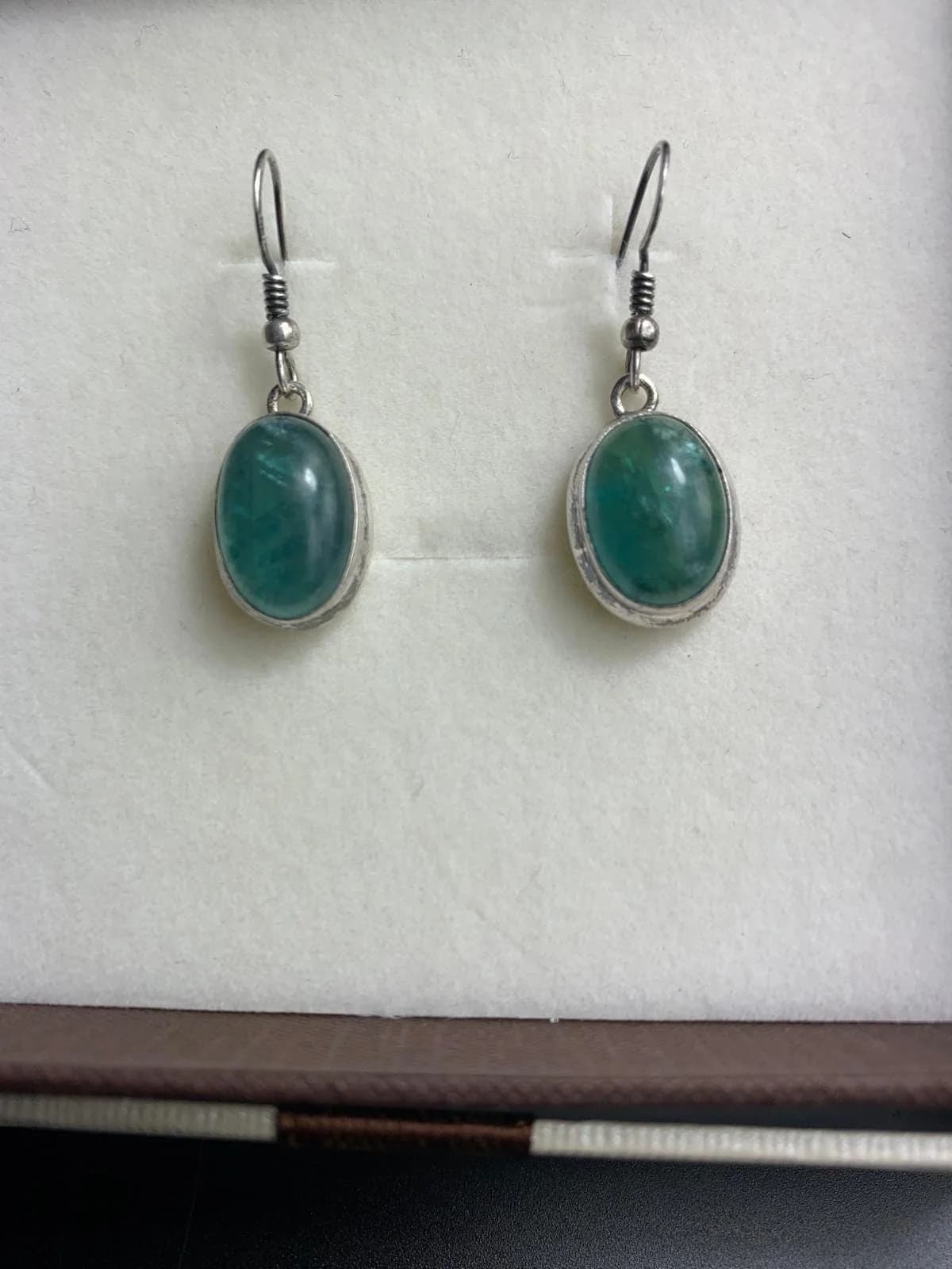 Fluorite Earrings in 925 sterling silver, view 4
