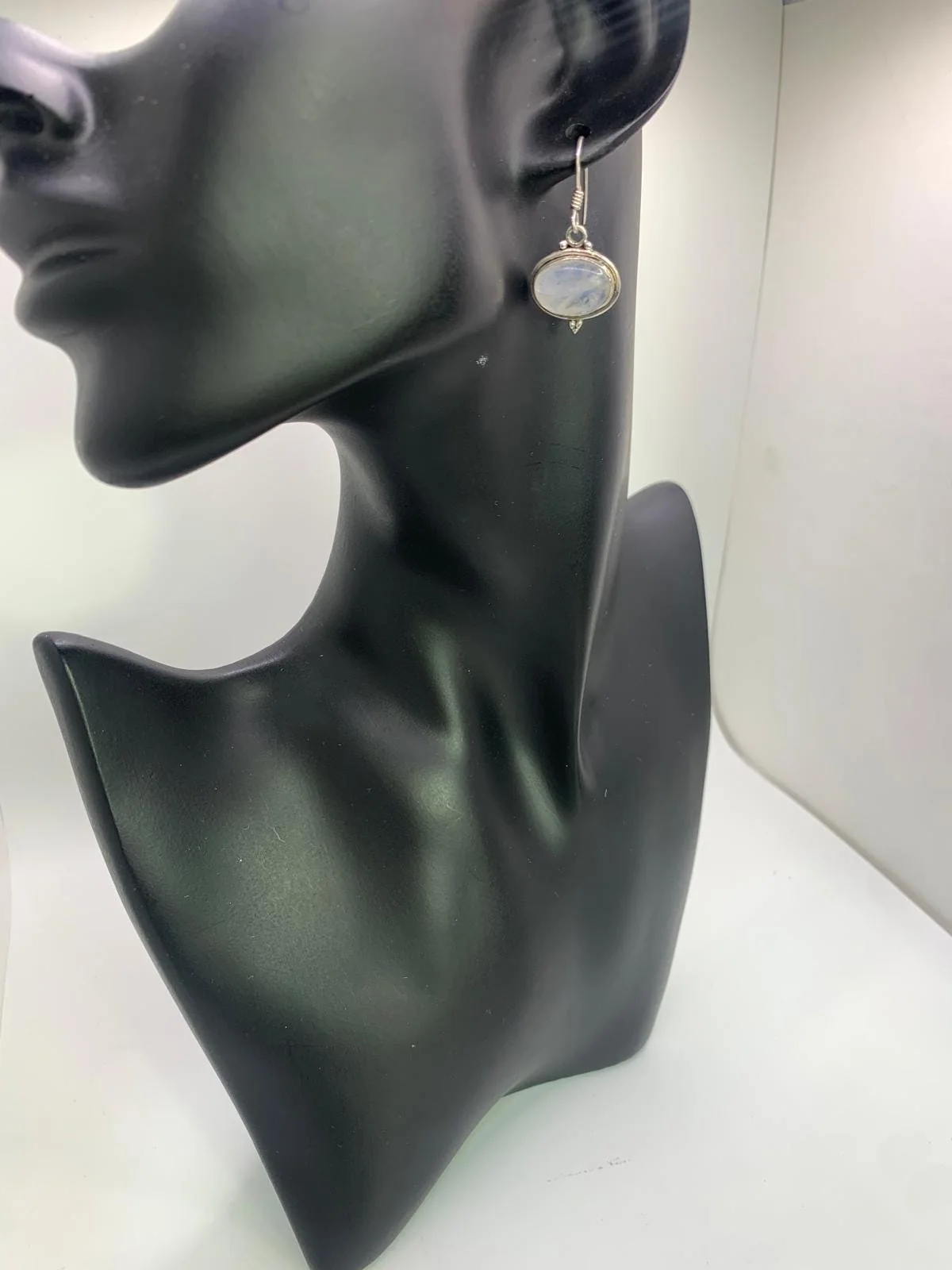 Moonstone Earrings in 925 sterling silver, view 1