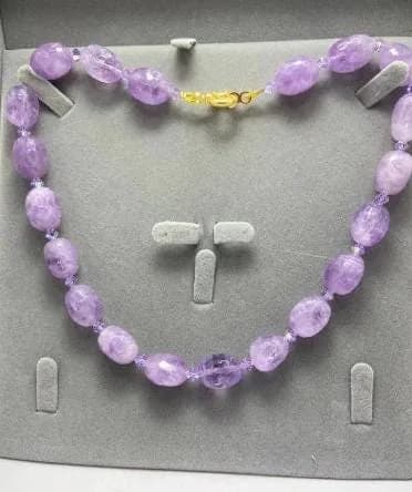 Natural Amethyst Beads in 925 sterling silver, view 3