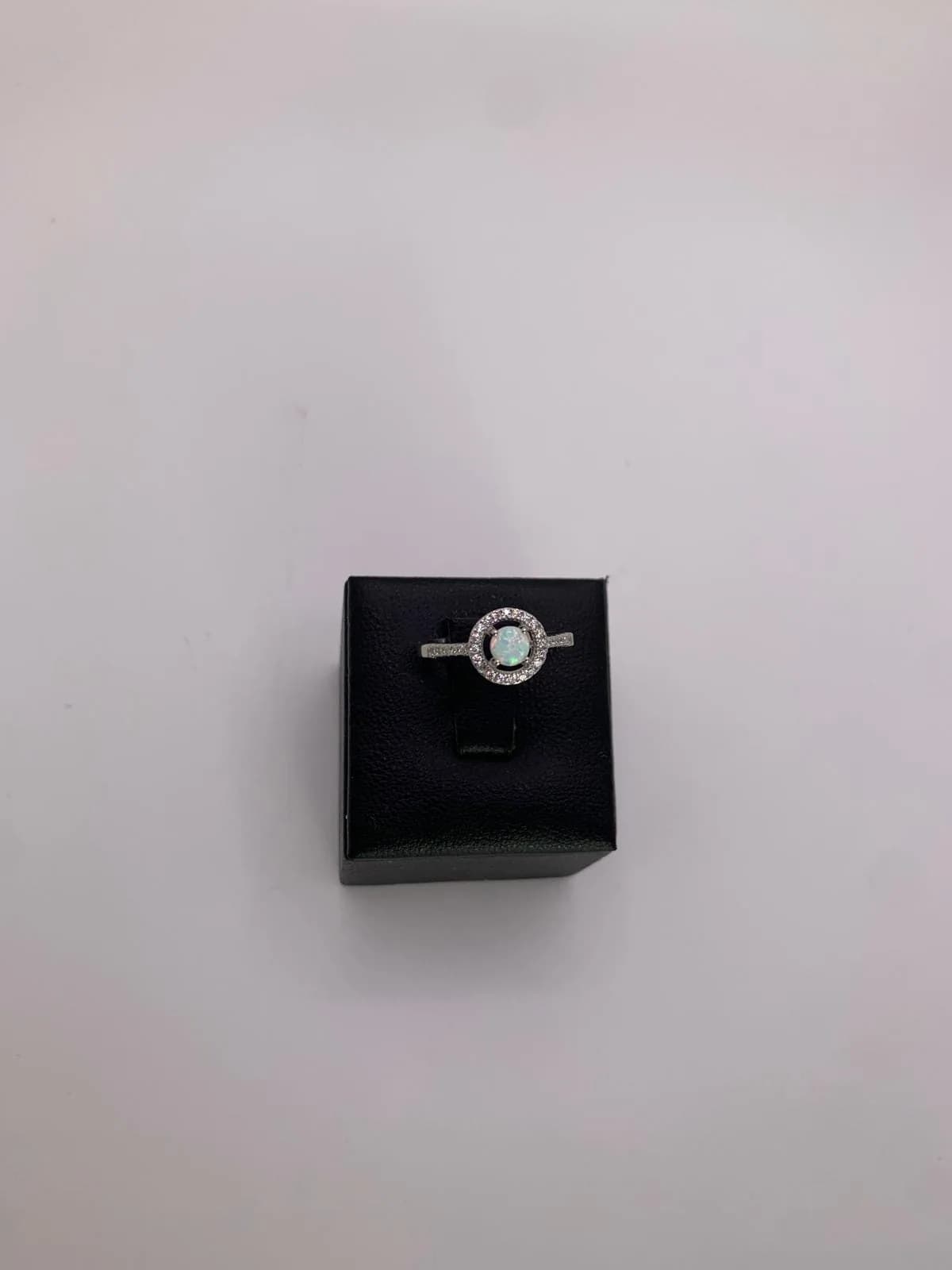 Opal Zircon Ring in 925 sterling silver, view 3
