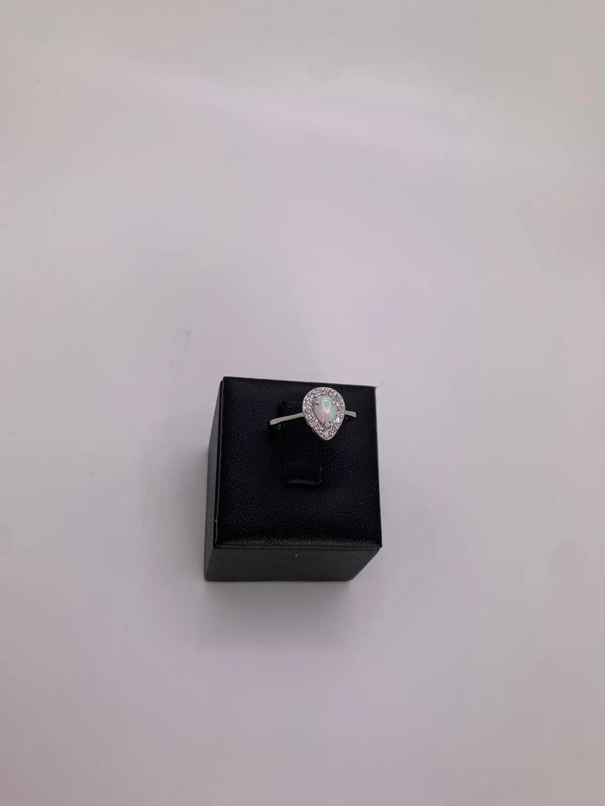 Opal Zircon Ring in 925 sterling silver, view 3