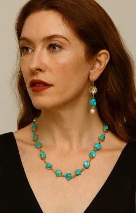 Turquoise Necklace in 925 sterling silver, view 1