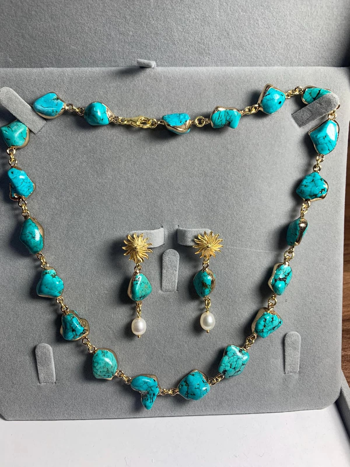 Turquoise Necklace in 925 sterling silver, view 3