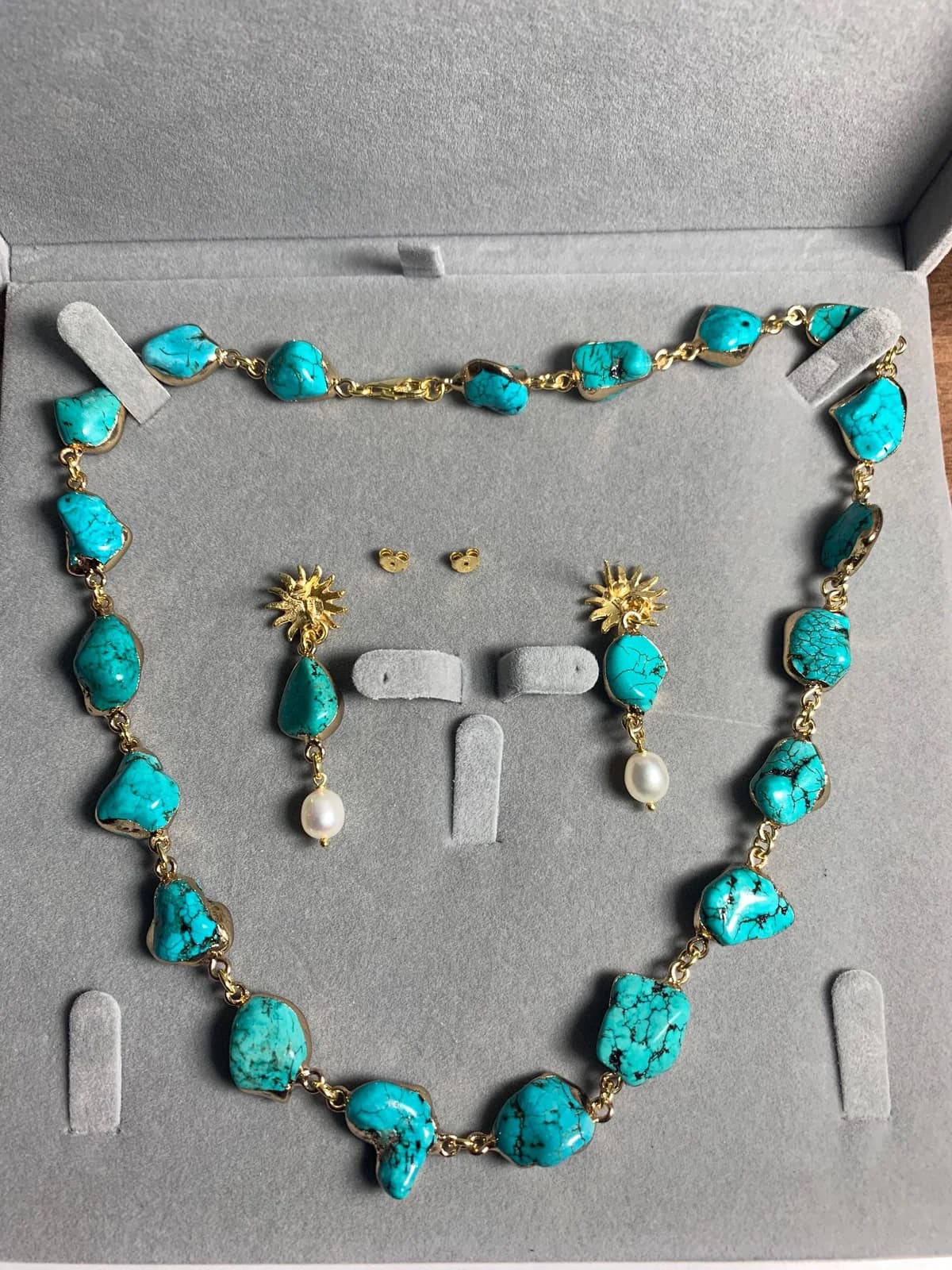 Turquoise Necklace in 925 sterling silver, view 4