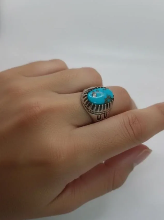 Turquoise Ring in 925 sterling silver, view 1