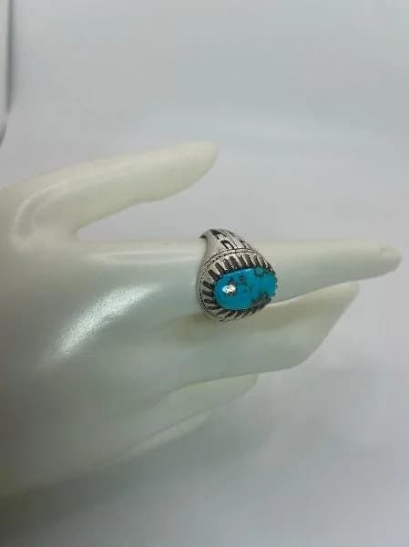 Turquoise Ring in 925 sterling silver, view 3