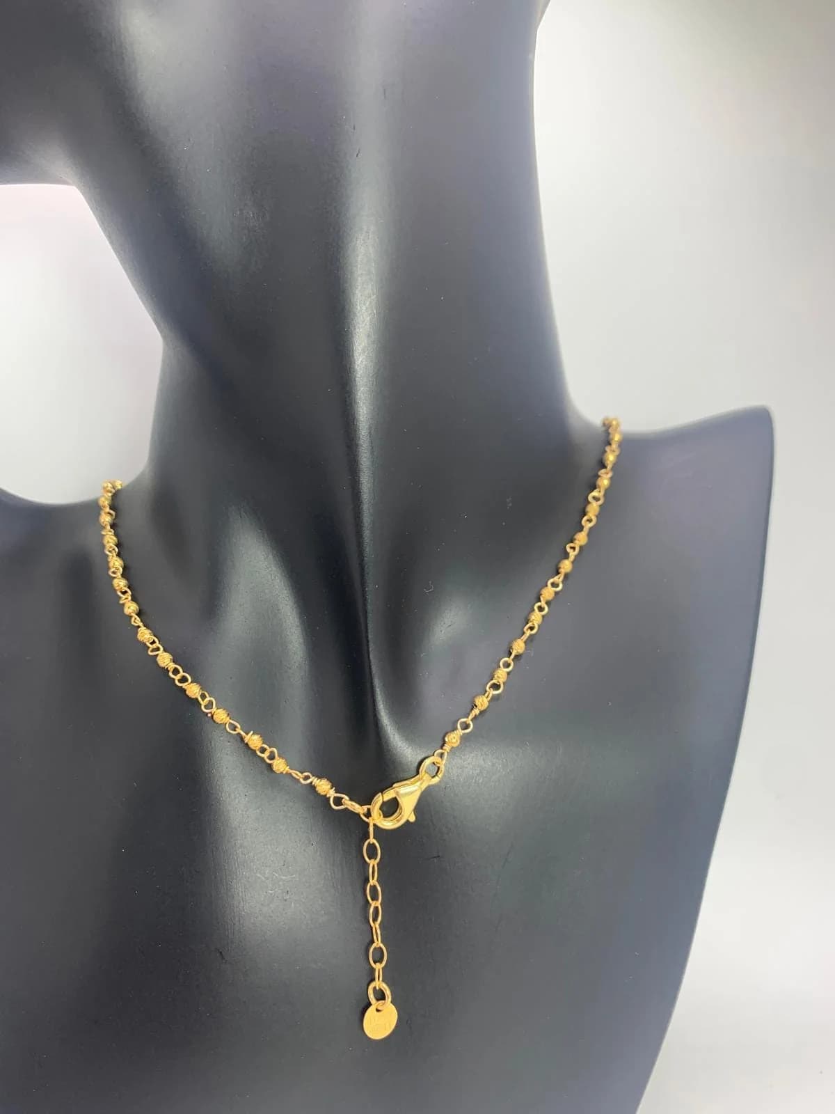 Yellow Pendant Necklace in 925 sterling silver, view 3