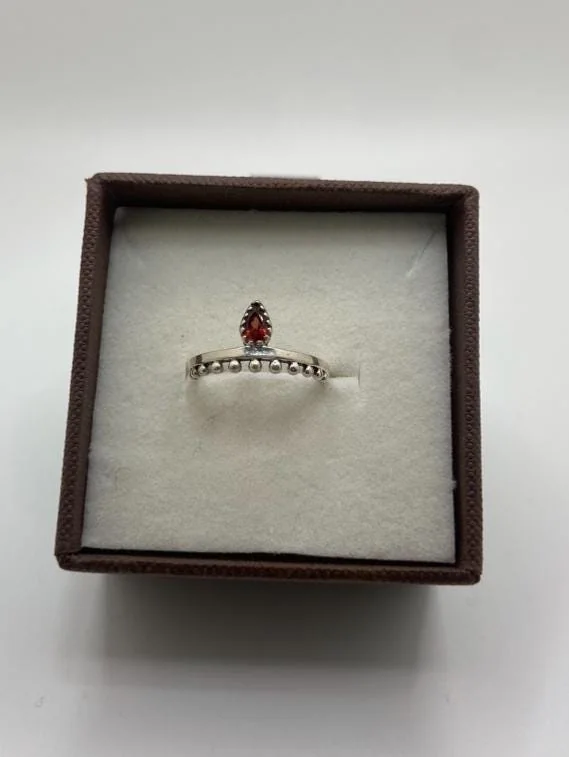 925 Sterling Silver & Genuine Baltic Amber Ring in 925 sterling silver, view 1