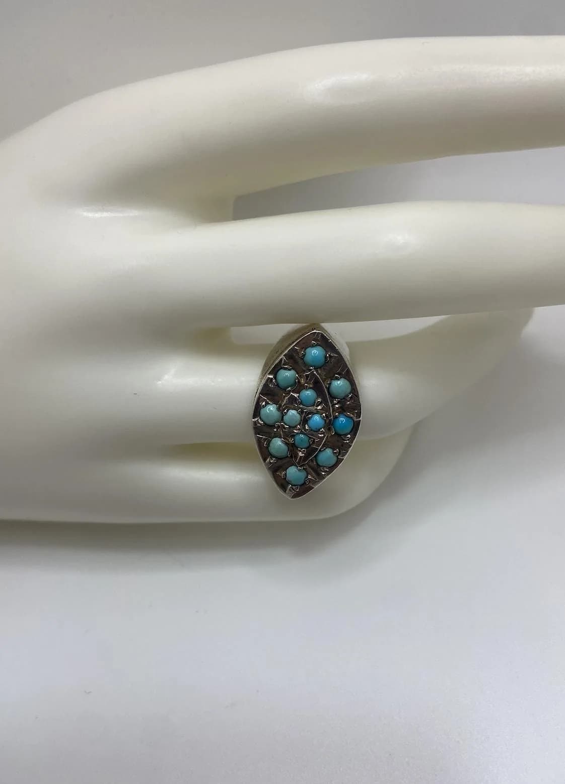Exquisite Turquoise Sterling Silver Ring in 925 sterling silver, view 1