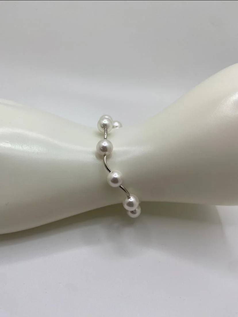 Hand Made Minimalist Elegant Crystal-Inspired S925 Silver in 925 sterling silver, view 1