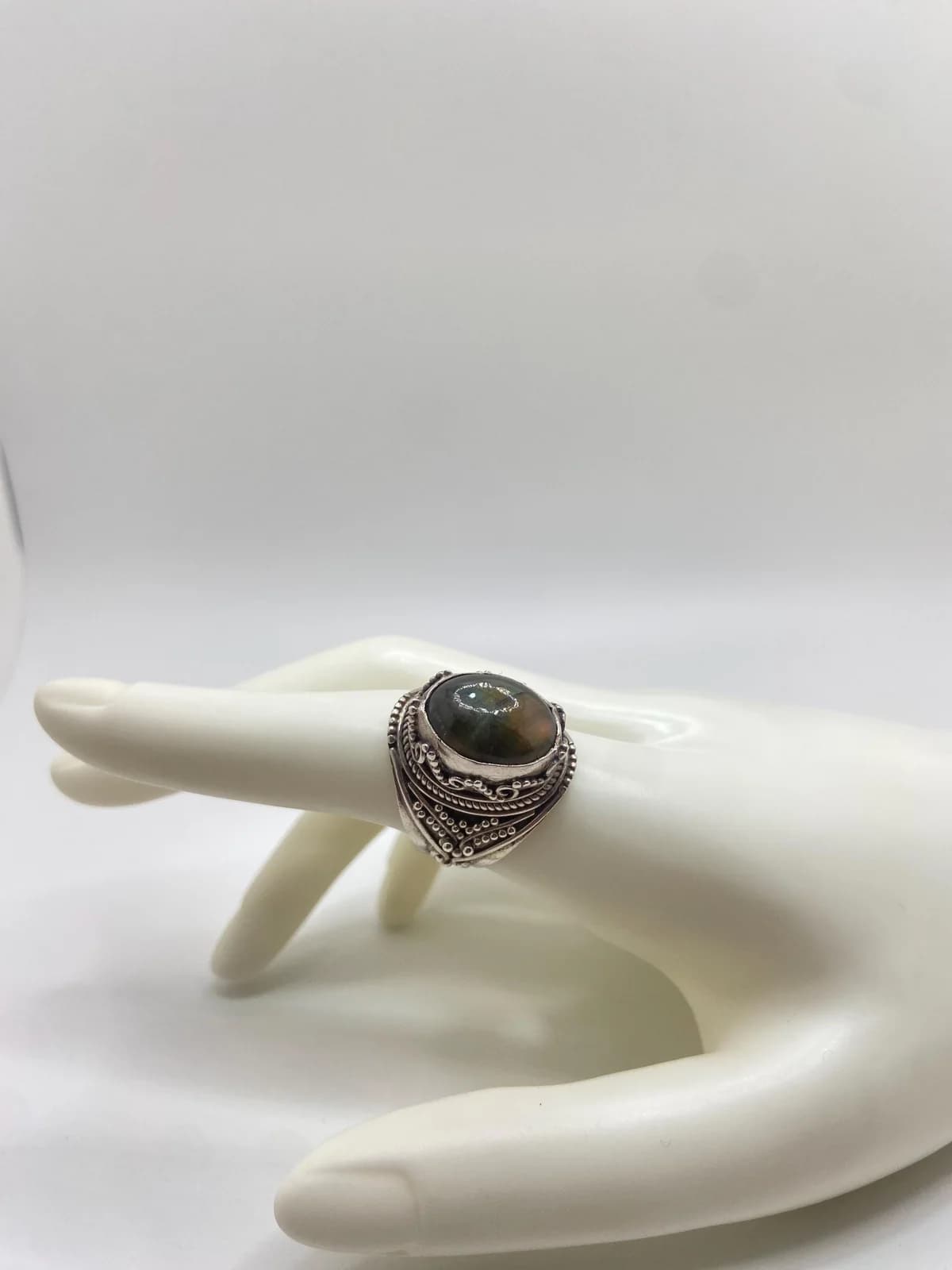 Labradorite Sterling Silver Ring in 925 sterling silver, view 1