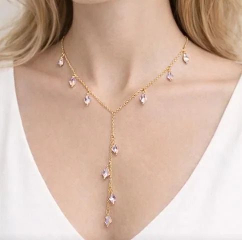 Silver 925, Gold Plated, Xilion Crystal and Light Amethyst in 925 sterling silver, view 1