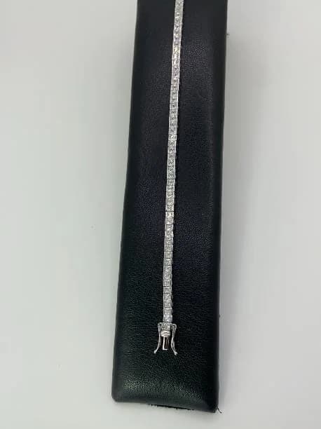 Sterling Silver Zircon Tennis Bracelet in 925 sterling silver, view 1