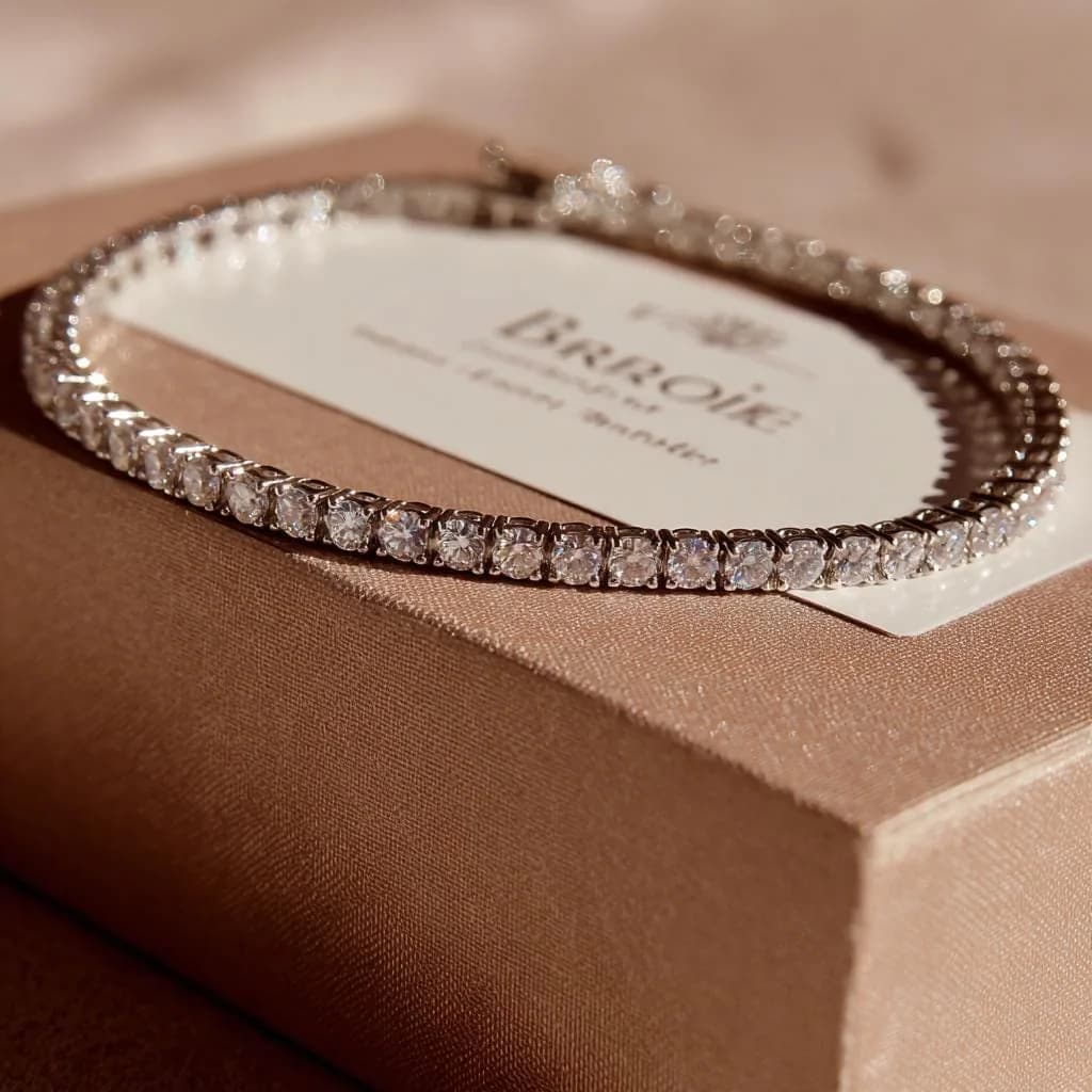 Tennis Bracelet Cubic Zirconia in 925 sterling silver, view 1