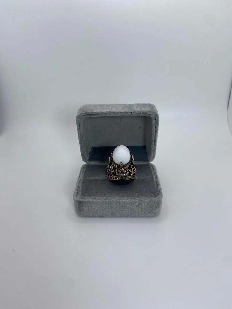 Women’s White Opal Sterling Silver Ring in 925 sterling silver, view 1